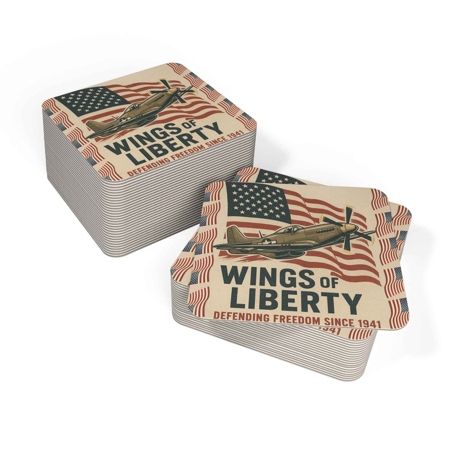 Vintage USA Coasters Wings of Liberty