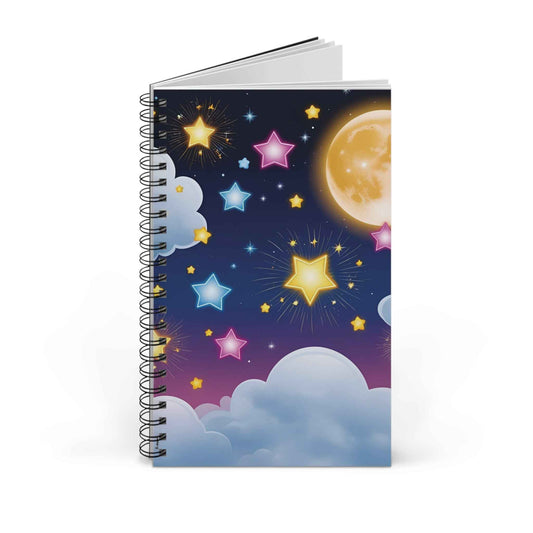 Libreta espiral - Cielo Estrellas Luna