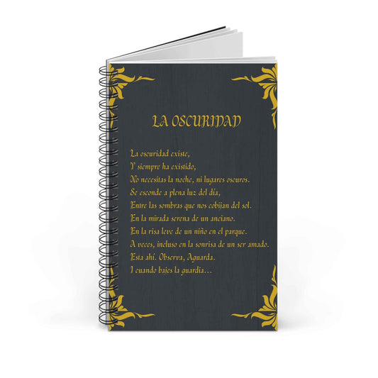 Libreta espiral - The Darkness - Poesía Intensa - Spanish
