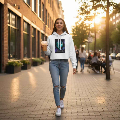 Sudadera corta con capucha mujer - Ilustracion FI-eneri