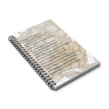 Libreta espiral - Poema de Amor y Esperanza - Poesía Intensa - Catala