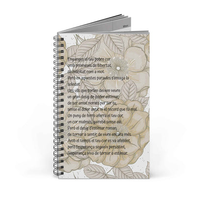 Libreta espiral - Poema de Amor y Esperanza - Poesía Intensa - Catala