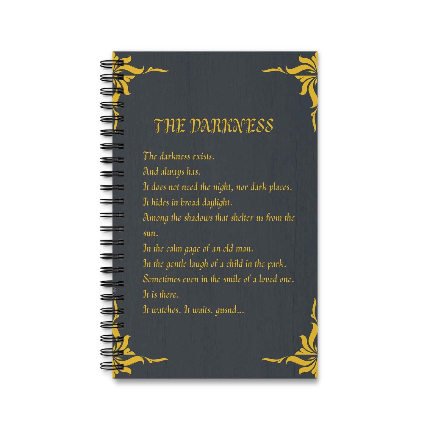 Libreta espiral  - The Darkness - Poesía Intensa - English