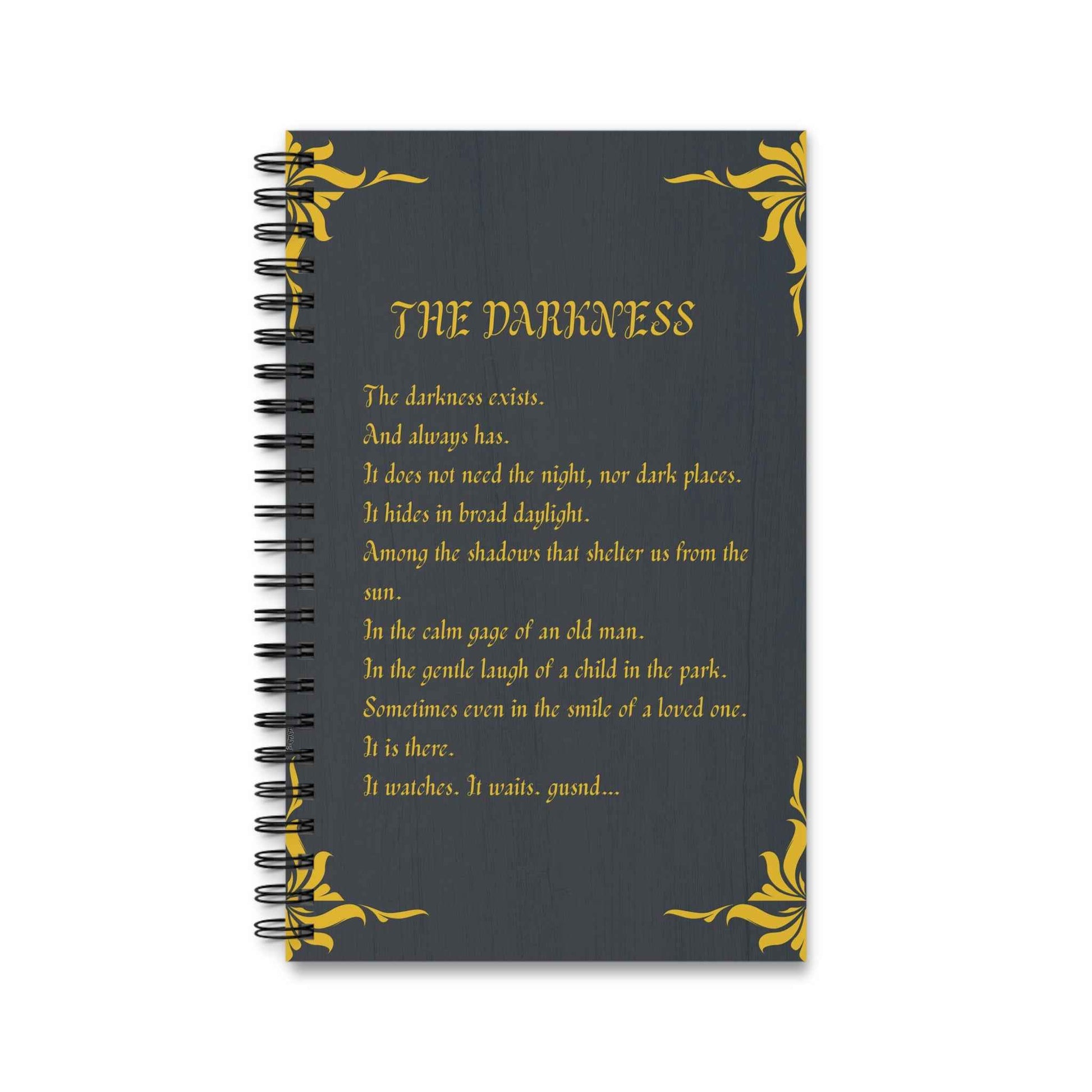 Libreta espiral  - The Darkness - Poesía Intensa - English