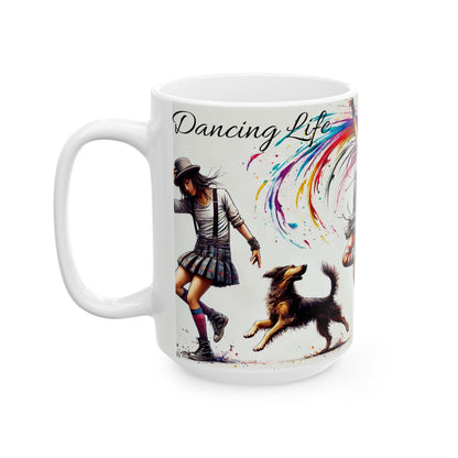 Taza Cerámica - La vida es un Baile - Disfrutar - Diseño Urbano - Coleccionistas Tazas