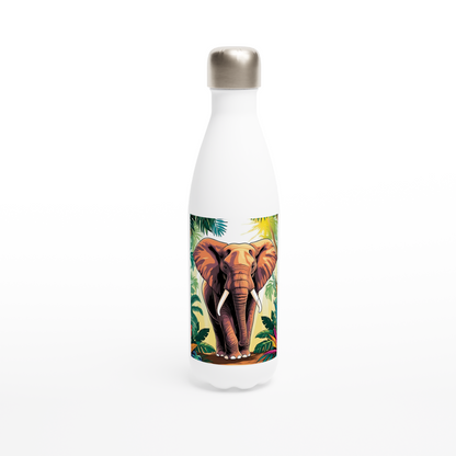 Botella de agua de acero inoxidable con Elefante en la Jungla