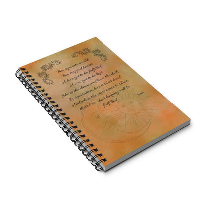 Libreta espiral - 'Dos mundos' Poesía Portada - English