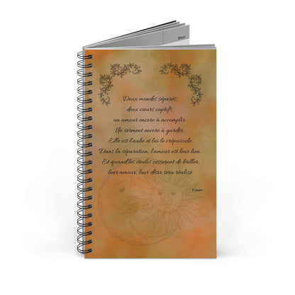 Libreta espiral - 'Dos mundos' Poesía Portada - French
