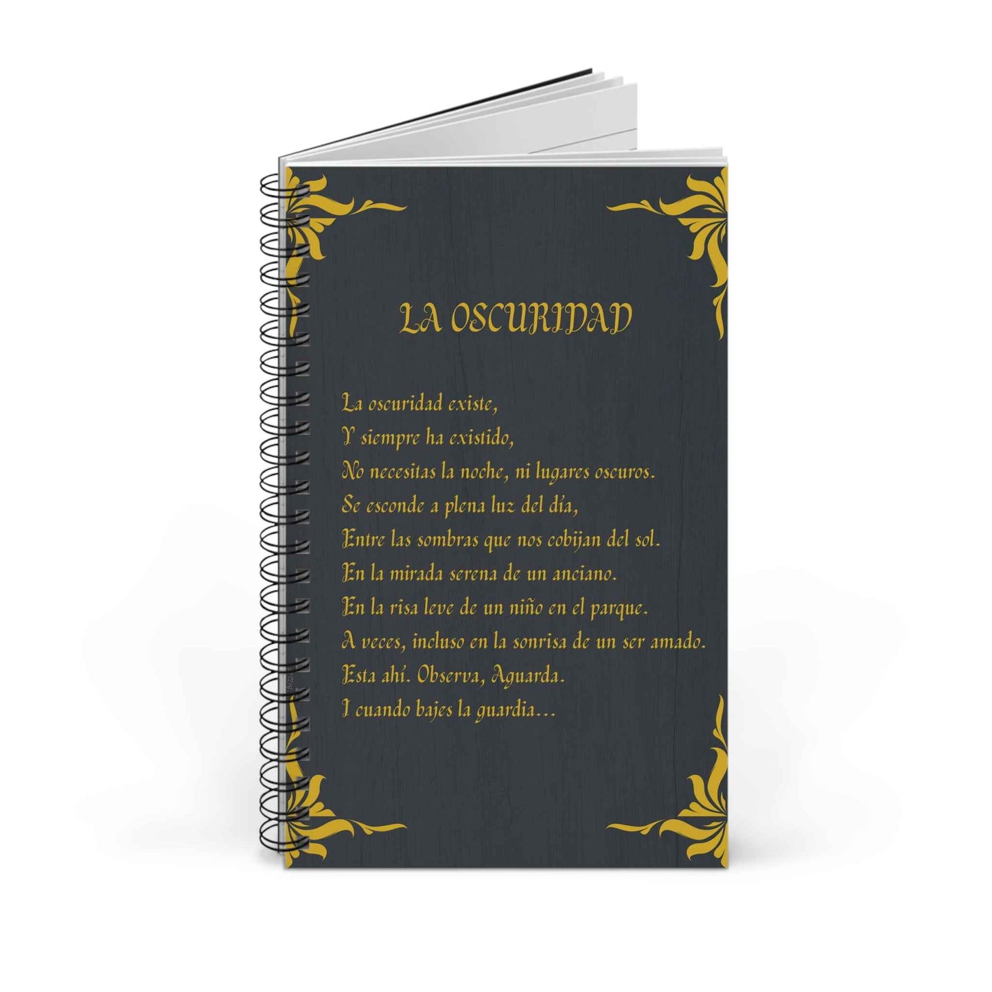 Libreta espiral  - The Darkness - Poesía Intensa - Spanish