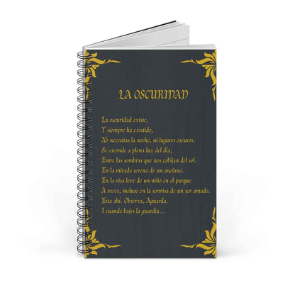 Libreta espiral  - The Darkness - Poesía Intensa - Spanish