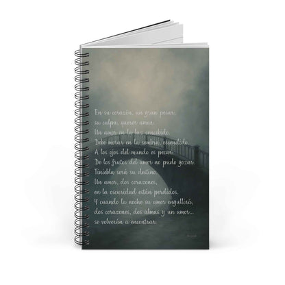 Libreta espiral  - Destinados en la Sombra - Poesía Intensa - Spanish