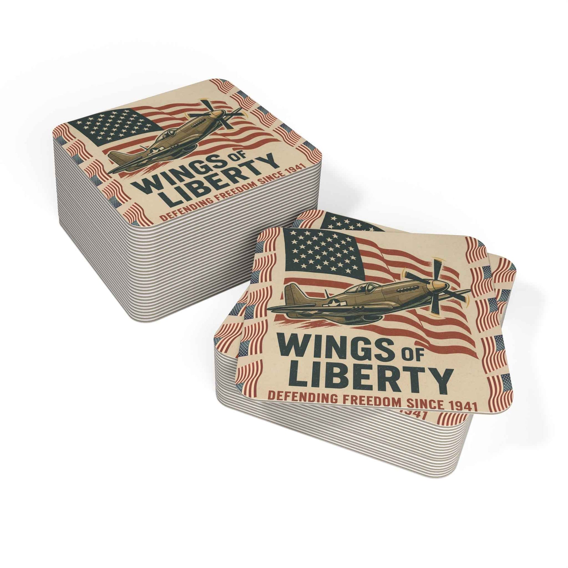 Vintage USA Coasters Wings of Liberty