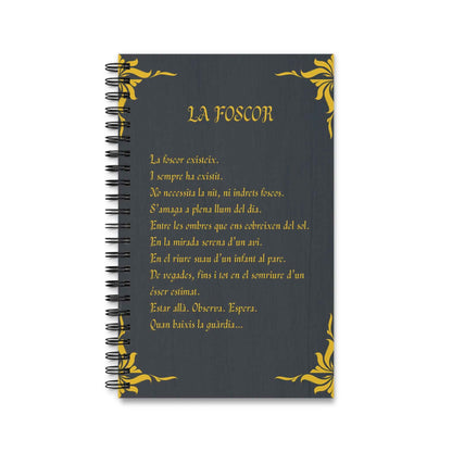Libreta espiral  - The Darkness - Poesía Intensa - Catala