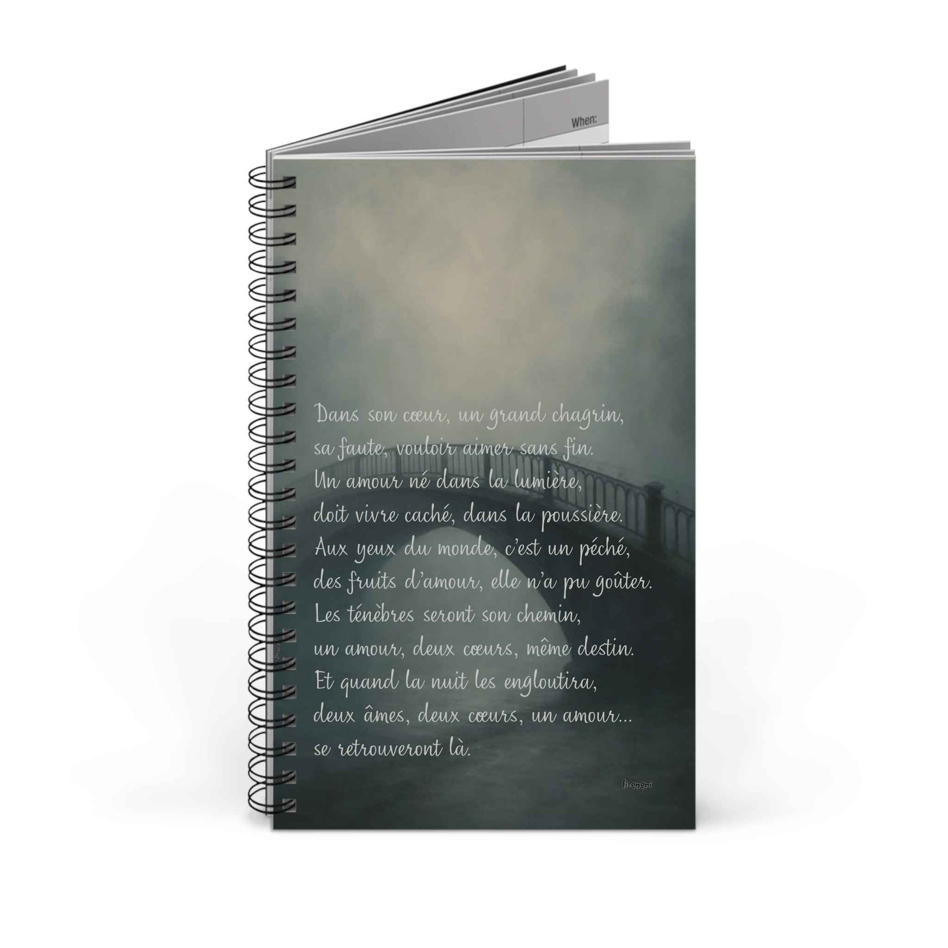 Libreta espiral  - Destinados en la Sombra - Poesía Intensa - French
