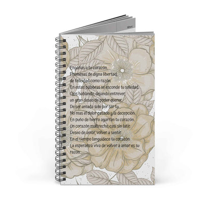 Libreta espiral  - Poema de Amor y Esperanza - Poesía Intensa - Spanish
