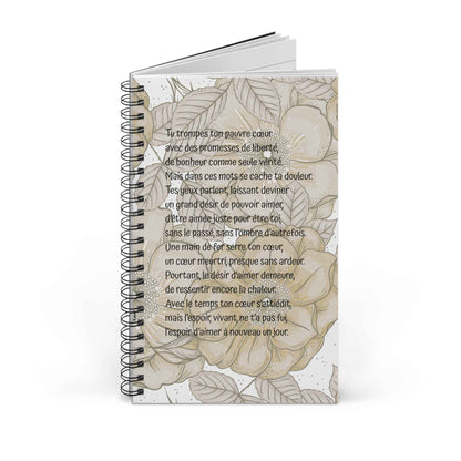 Libreta espiral - Poema de Amor y Esperanza - Poesía Intensa - French
