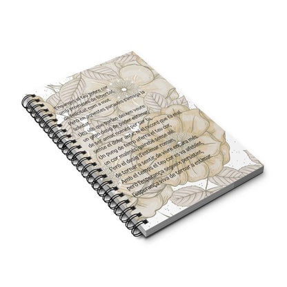 Libreta espiral - Poema de Amor y Esperanza - Poesía Intensa - Catala