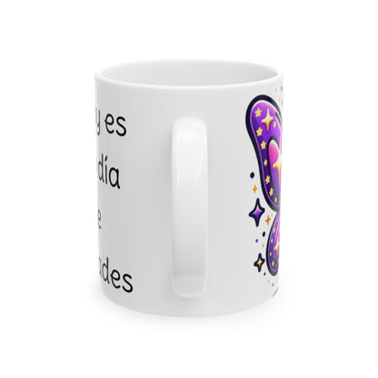 Taza Cerámica Blanca - Ilumina tus días - Alegre - Inspiradora - Spanish