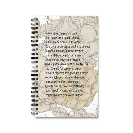 Libreta espiral - Poema de Amor y Esperanza - Poesía Intensa - French
