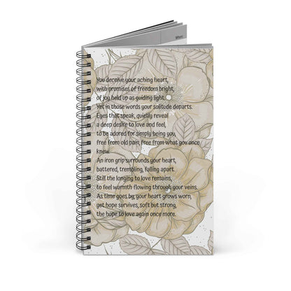 Libreta espiral  - Poema de Amor y Esperanza - Poesía Intensa - English