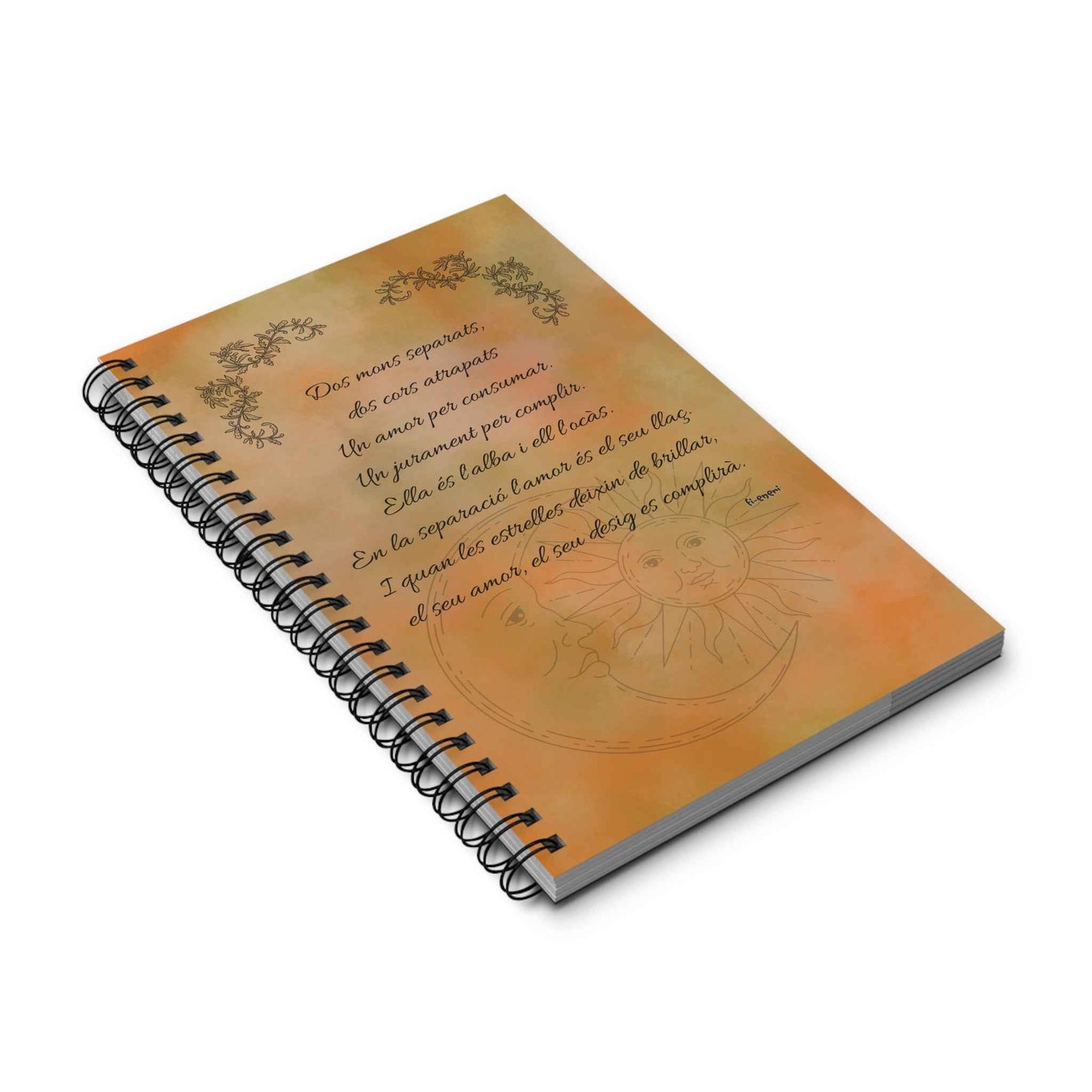 Libreta espiral - 'Dos mundos' Poesía Portada - CATALA