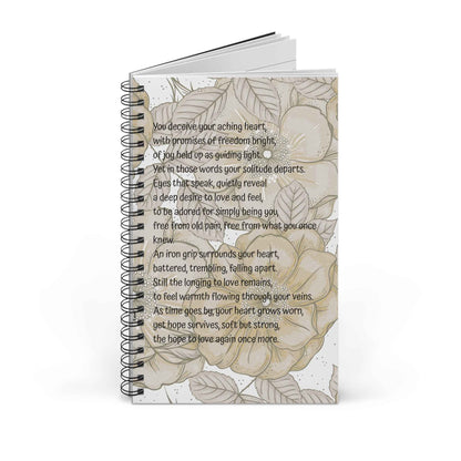 Libreta espiral  - Poema de Amor y Esperanza - Poesía Intensa - English