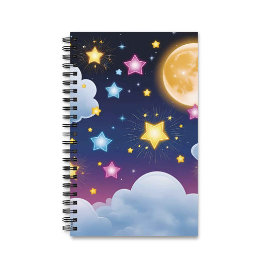Libreta espiral  - Cielo Estrellas Luna