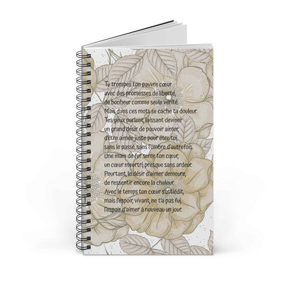Libreta espiral - Poema de Amor y Esperanza - Poesía Intensa - French