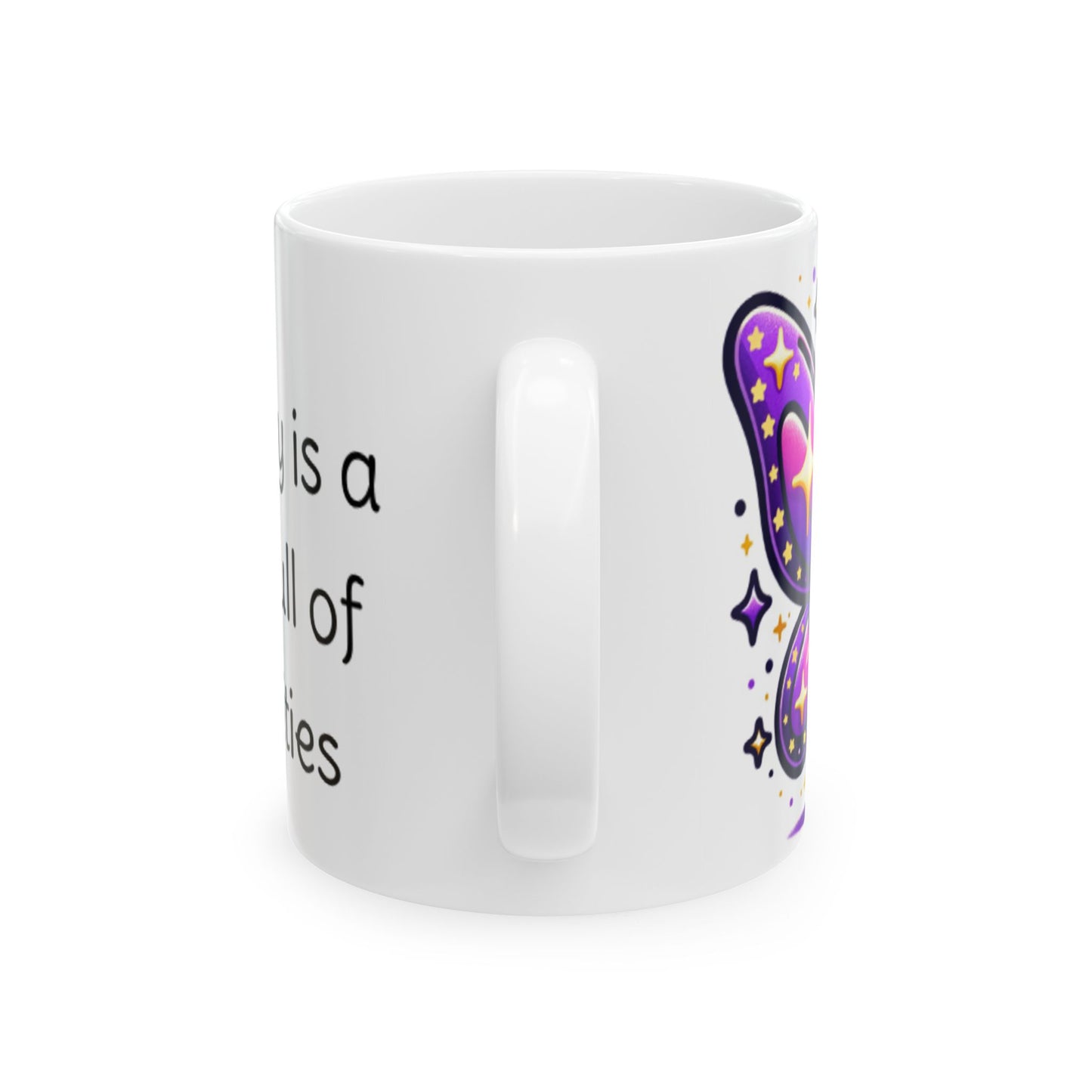 Taza Cerámica - Divertida mariposa - Mensaje positivo - Smile Collection - By EneriSa