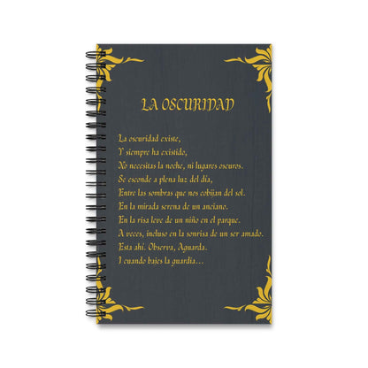 Libreta espiral  - The Darkness - Poesía Intensa - Spanish