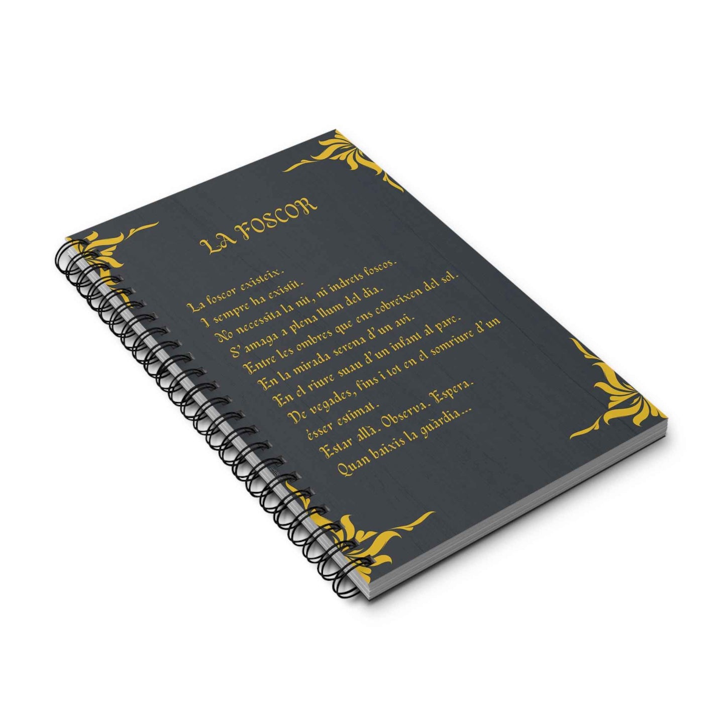 Libreta espiral  - The Darkness - Poesía Intensa - Catala