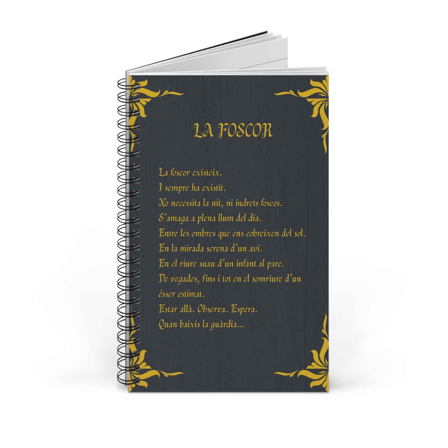 Libreta espiral  - The Darkness - Poesía Intensa - Catala