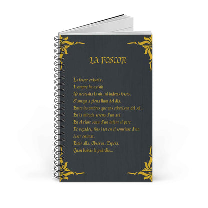 Libreta espiral  - The Darkness - Poesía Intensa - Catala