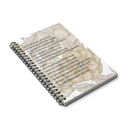 Libreta espiral  - Poema de Amor y Esperanza - Poesía Intensa - English