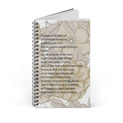 Libreta espiral - Poema de Amor y Esperanza - Poesía Intensa - Catala