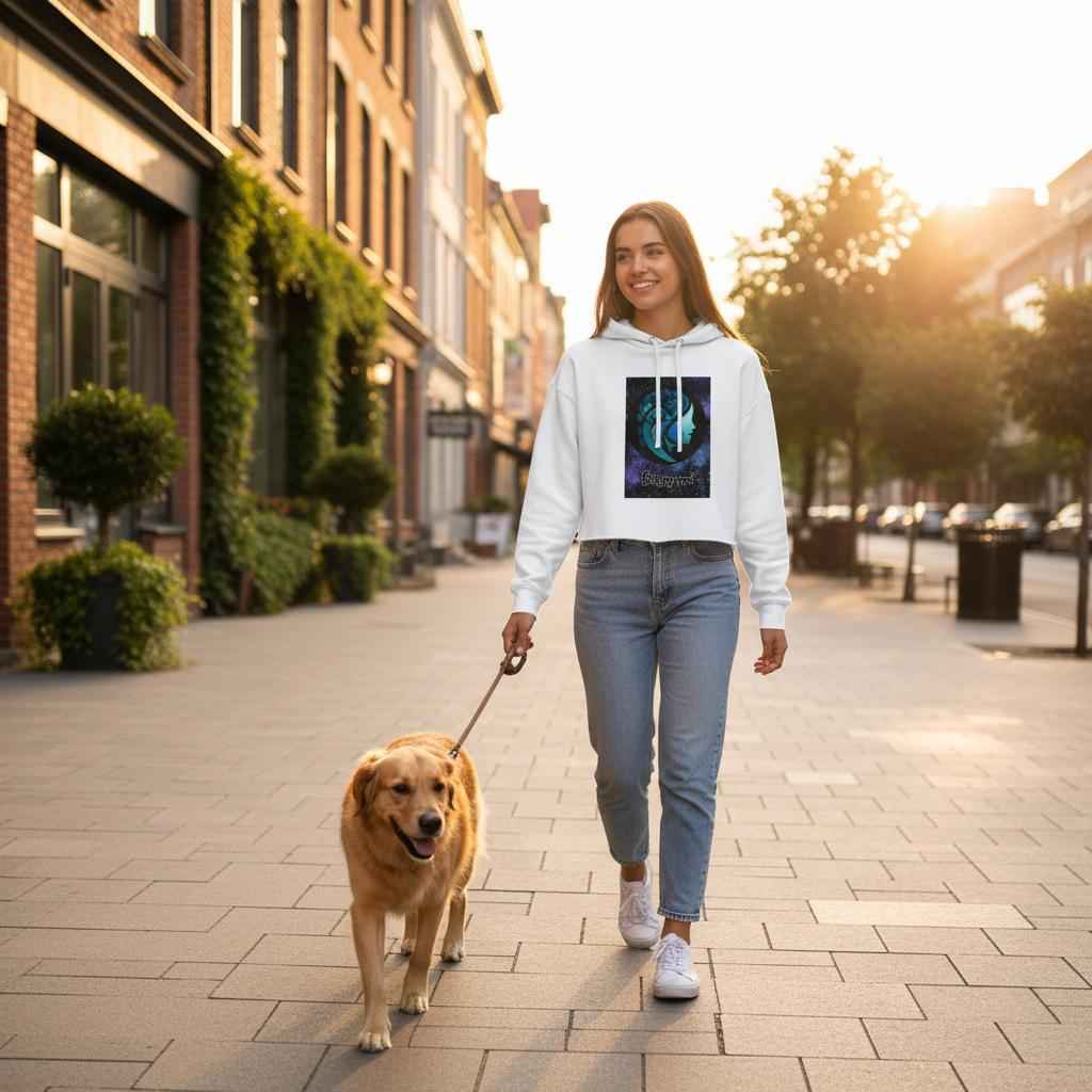 Sudadera corta con capucha mujer - Ilustracion FI-eneri