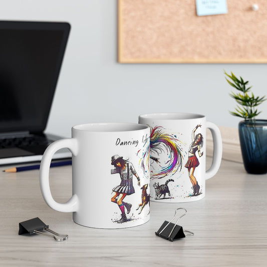 Taza Cerámica - La vida es un Baile - Disfrutar - Diseño Urbano - Coleccionistas Tazas