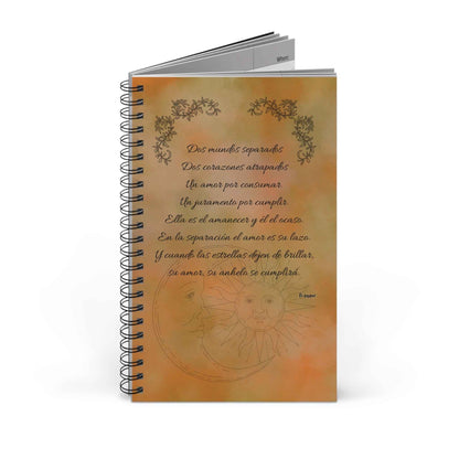 Libreta espiral - 'Dos mundos' - Poesía Portada Spanish