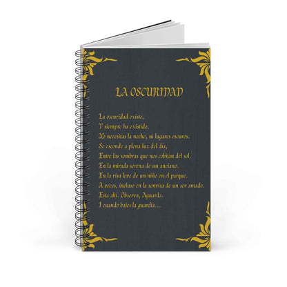 Libreta espiral  - The Darkness - Poesía Intensa - Spanish