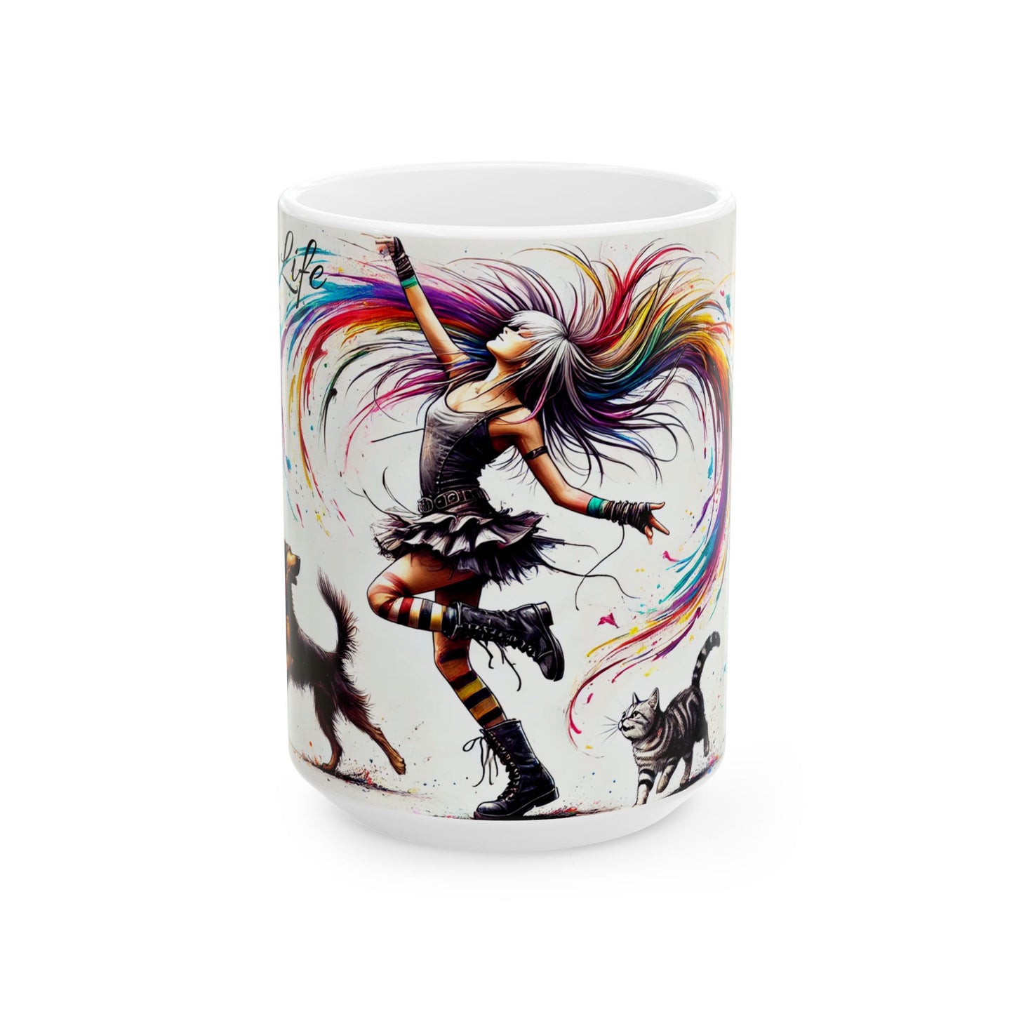 Taza Cerámica - La vida es un Baile - Disfrutar - Diseño Urbano - Coleccionistas Tazas