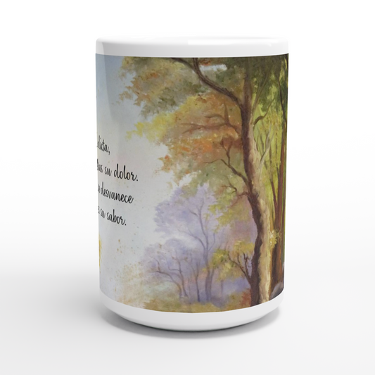 Taza de cerámica blanca - Poesía