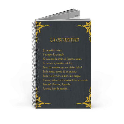 Libreta espiral  - The Darkness - Poesía Intensa - Spanish