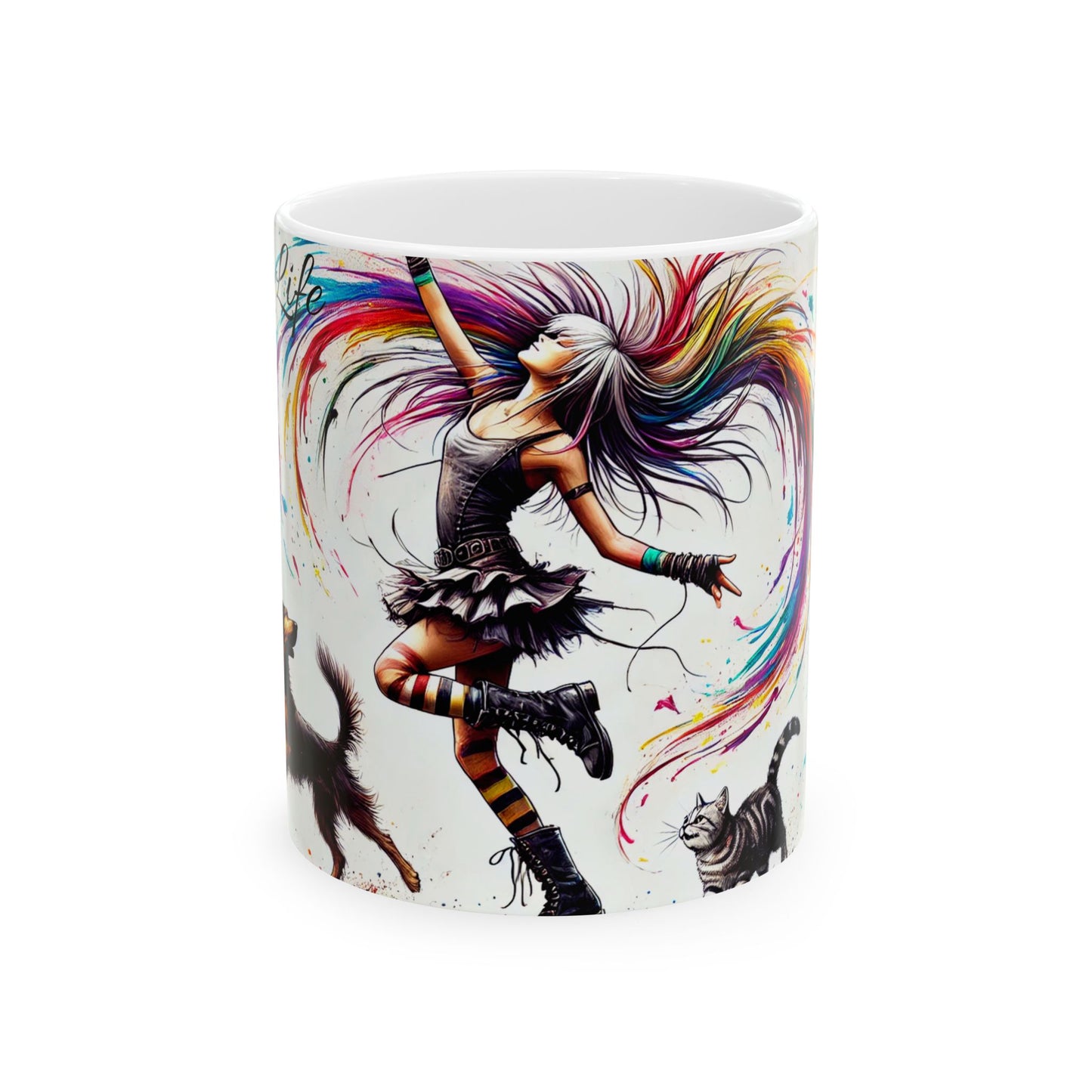 Taza Cerámica - La vida es un Baile - Disfrutar - Diseño Urbano - Coleccionistas Tazas
