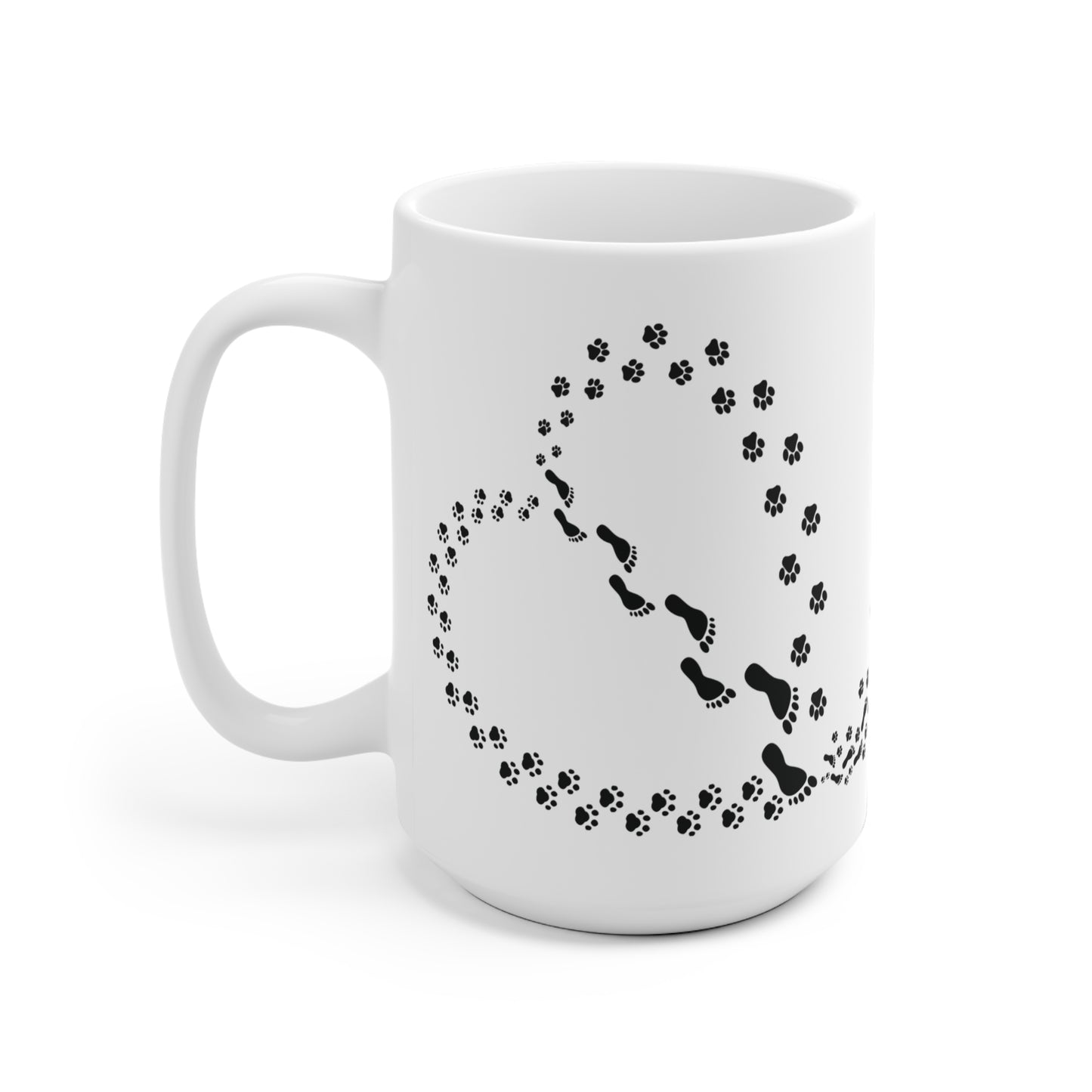 Taza de Cerámica con Huella y Pata - 'Caminando Juntos' Taza de Café para Amantes de las Mascotas