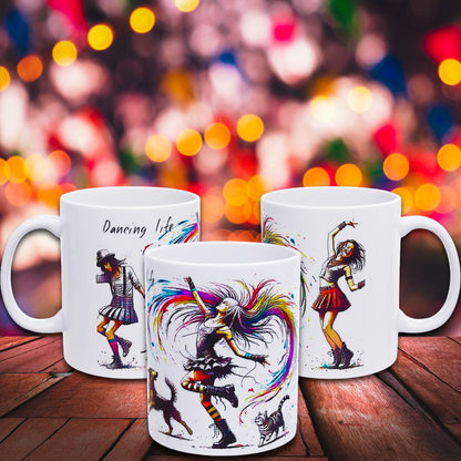 Taza Cerámica - La vida es un Baile - Disfrutar - Diseño Urbano - Coleccionistas Tazas