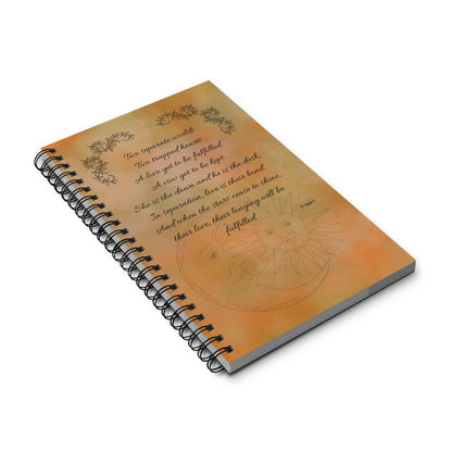 Libreta espiral - 'Dos mundos' Poesía Portada - English