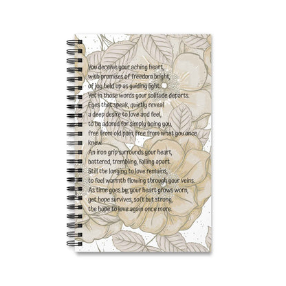 Libreta espiral  - Poema de Amor y Esperanza - Poesía Intensa - English