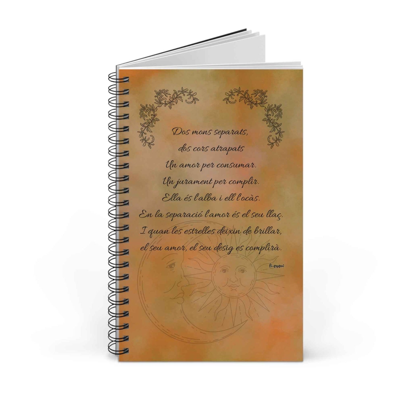 Libreta espiral - 'Dos mundos' Poesía Portada - CATALA