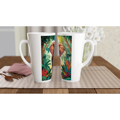 Taza de cerámica blanca - Elefante en la Jungla