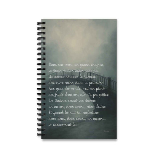 Libreta espiral  - Destinados en la Sombra - Poesía Intensa - French